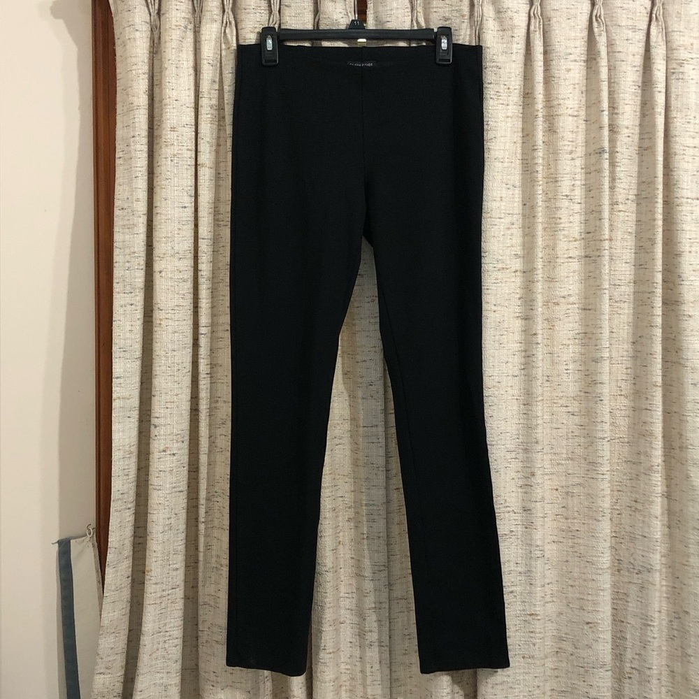 Eileen Fisher Black Viscose Stretch Ponte Pants